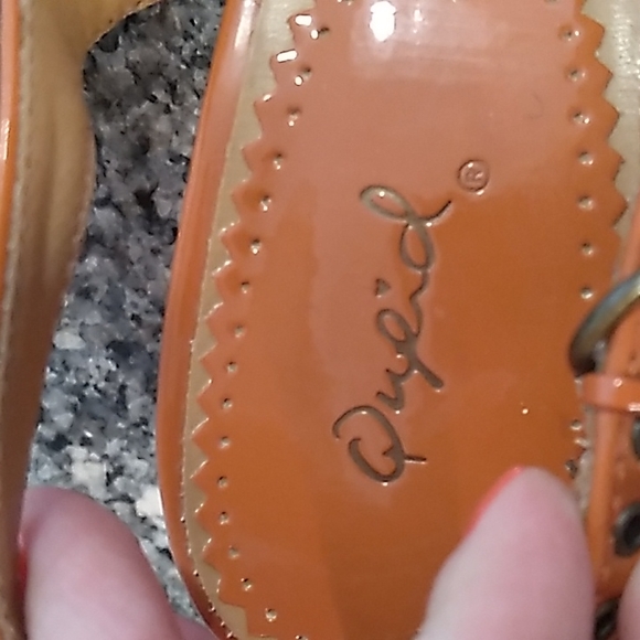 Qupid Orange Slingback Platform Heels. Size 6.5 - Picture 8 of 8